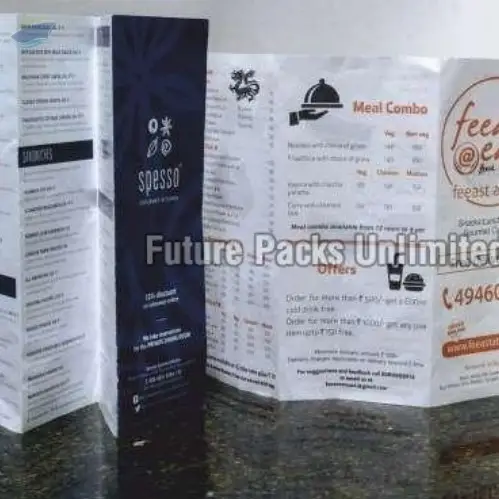 Printed Menu Card