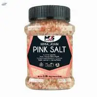 Pink Salt Plastic Jar Coarse Grain