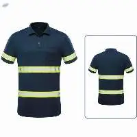Reflective Turndown Collar T-shirt 02102B