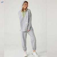 Oversized Hoodie With Neon Drawstring