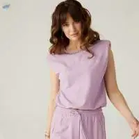 T-shirt With Shoulder Pads And Jogging Pants