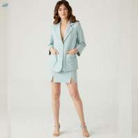 Straight Blazer & Mini Short Skirt