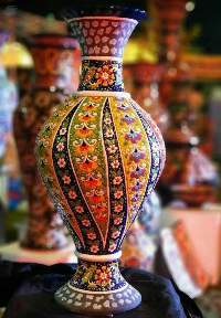 Uzbek Ceramic Plates & Vase