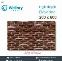 Ceramic Tile 300 x 600 High Depth Elevation
