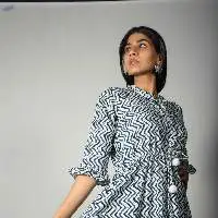 Printed Cotton Long Gown