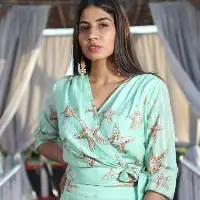Printed Chanderi Knee Length Skirt