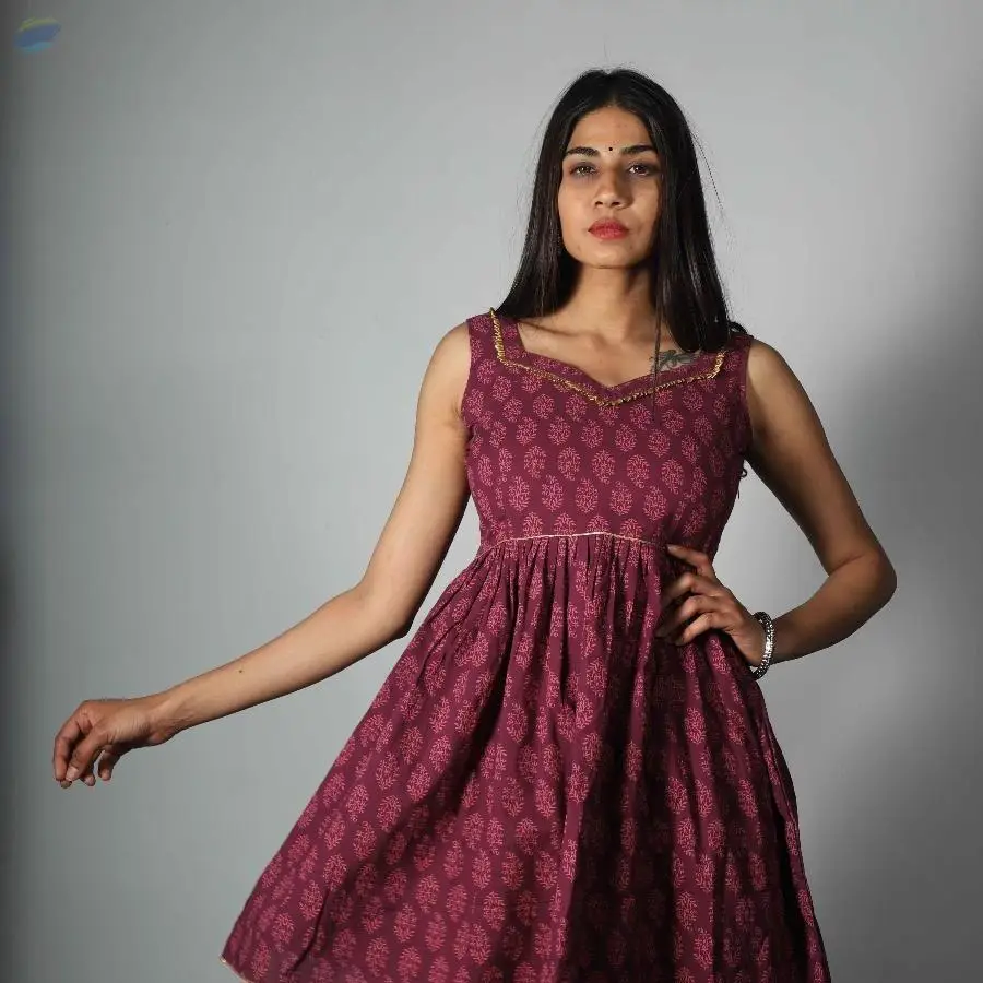 Cotton Printed Paplum Kurti