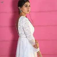 Printed Cotton Short Dress