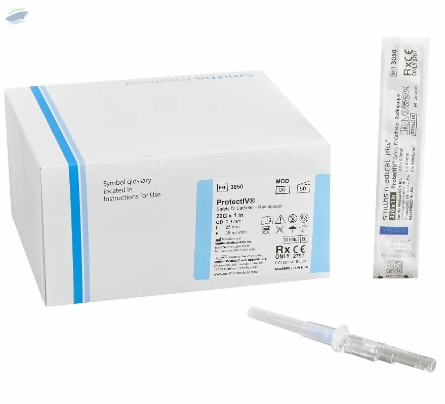 Peripheral IV Catheter Protectiv 22 Gauge 1 Inch