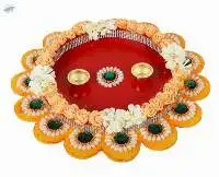 Handcrafted Multicolor Pooja Thali Aarti Plate