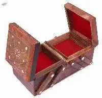 Handmade Wooden Jewellery Box With Compartment