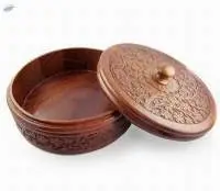 Wood Floral; Wood Chapati Box