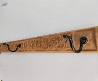 Wood Engraved Wall Hanger For Coat And Stuff