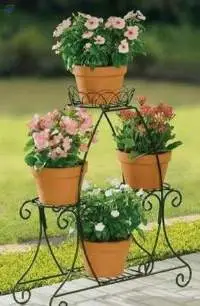 Wrought Iron Flower Stand Garden Plant Stand