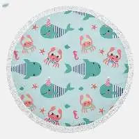Microfiber Round Beach Towels With Tassels