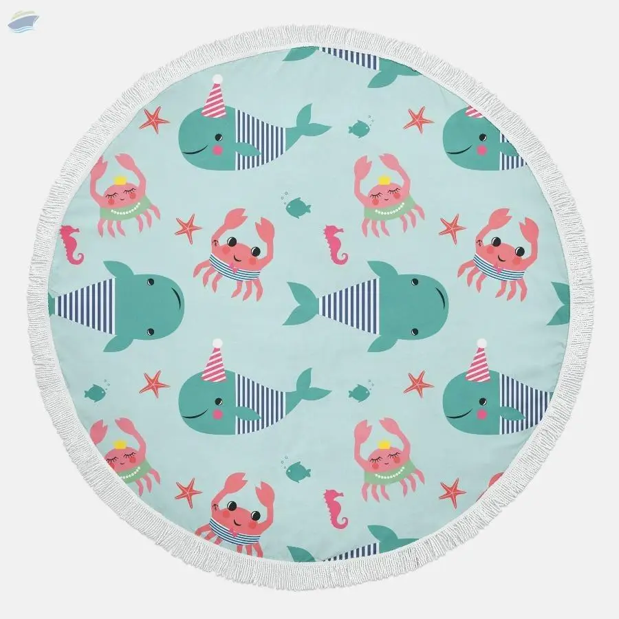 Microfiber Round Beach Towels With Tassels