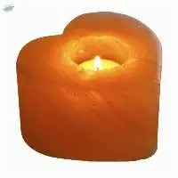 Heart SHape Rock Salt Candle Holder