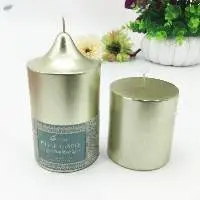 Scented Vanilla Pillar Candle With Decorations