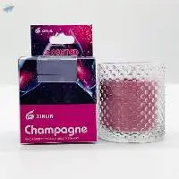 Glass Hand Poured Champagne Scented Candle