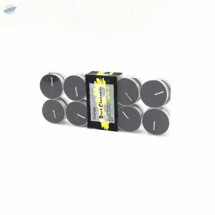 Chamomile Scent Black Tealight Candle
