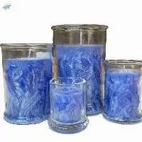 Frost Flower Design Palm Wax Candle