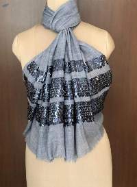Scarf (With Sequins Hand-Embroidery)