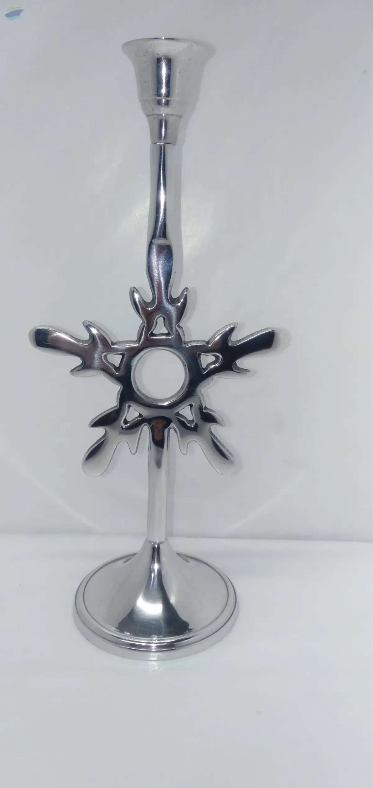 Snowflake Candle Holder Plain Polish