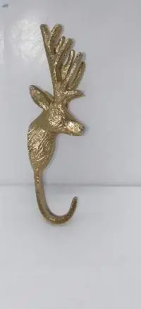 Deer Coat Hook Gold Plated