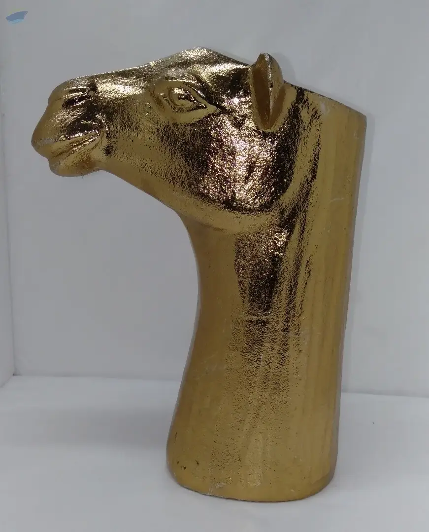 Horse Table Vase Gold Plated