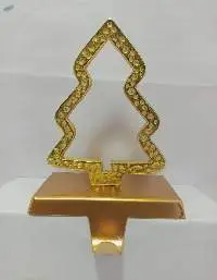 Tree Stocking Holder Gold Plated