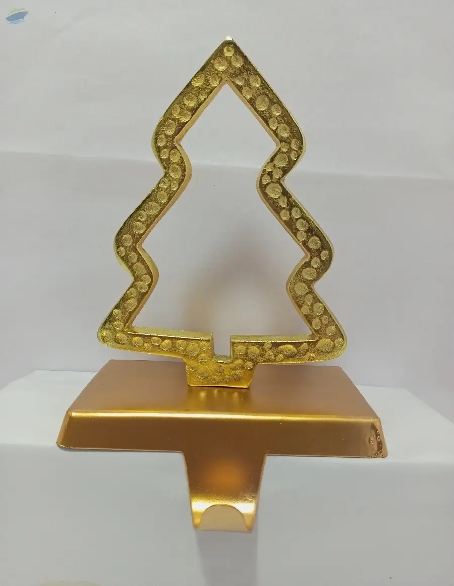 Tree Stocking Holder Gold Plated