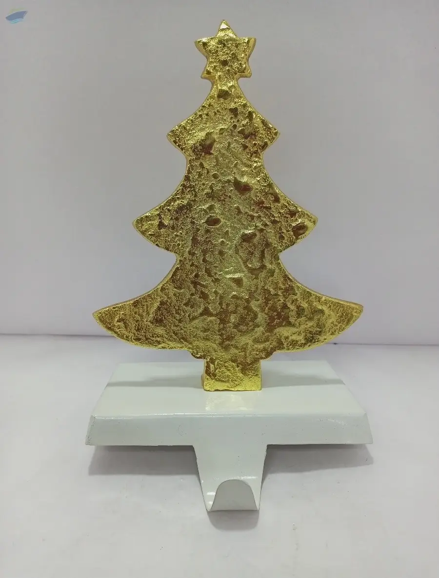 Tree Stocking Holder Gold Plated