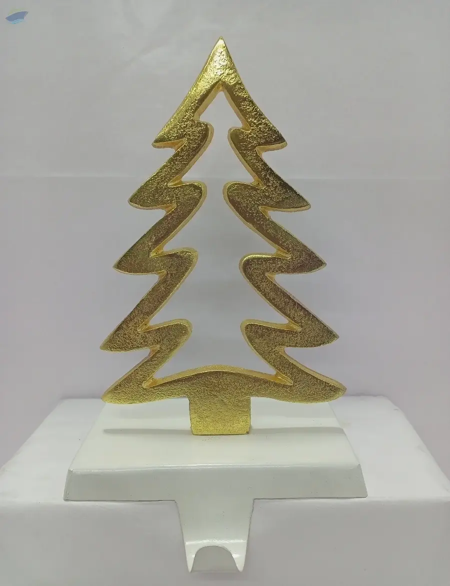 Tree Stocking Holder Gold Plated
