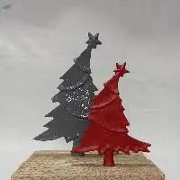 Tree Christmas Table Top With Wooden Base