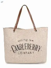 Printed Jute Tote Bag With Pure Leather Handle