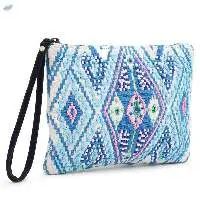 Stylish Hand Embroidery Jacquard Zipper Pouch