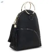 Genuine Leather Zipper Potli With Metal Handles