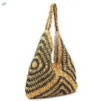 Natural Straw Raffia Handwoven Shoulder Bag