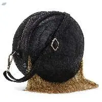 Women Pure Leather Sling Bag With Beaded Fringes