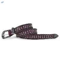 Genuine Leather Studded Rock Belt With Buckle