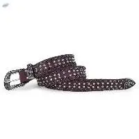 Genuine Leather Studded Rock Belt With Buckle