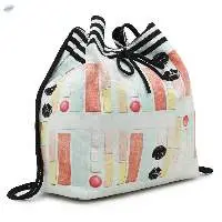 Digital Printed Canvas Drawstring Bag