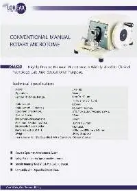 Conventional Manual Rotary Microtome