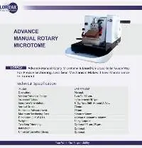 Advanced Manual Rotary Microtome