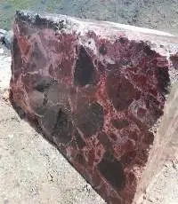 Turkish Cherry Color Tiger Marble Block