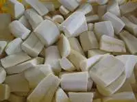 Frozen peeled cassava