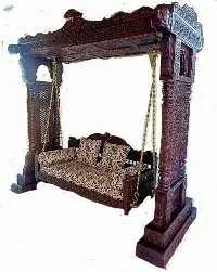 Hand Carved Indian Elephant Swing