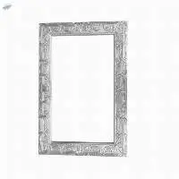 Teak Wood & Pure Silver Plated Wall Mirror