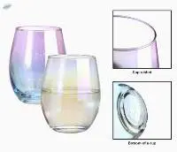 Electroplated Rainbow Glass Cup