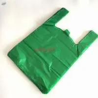 HDPE Plain Color Plastic T-shirt Shopping Bags